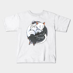 Yin Yang Cat Kids T-Shirt